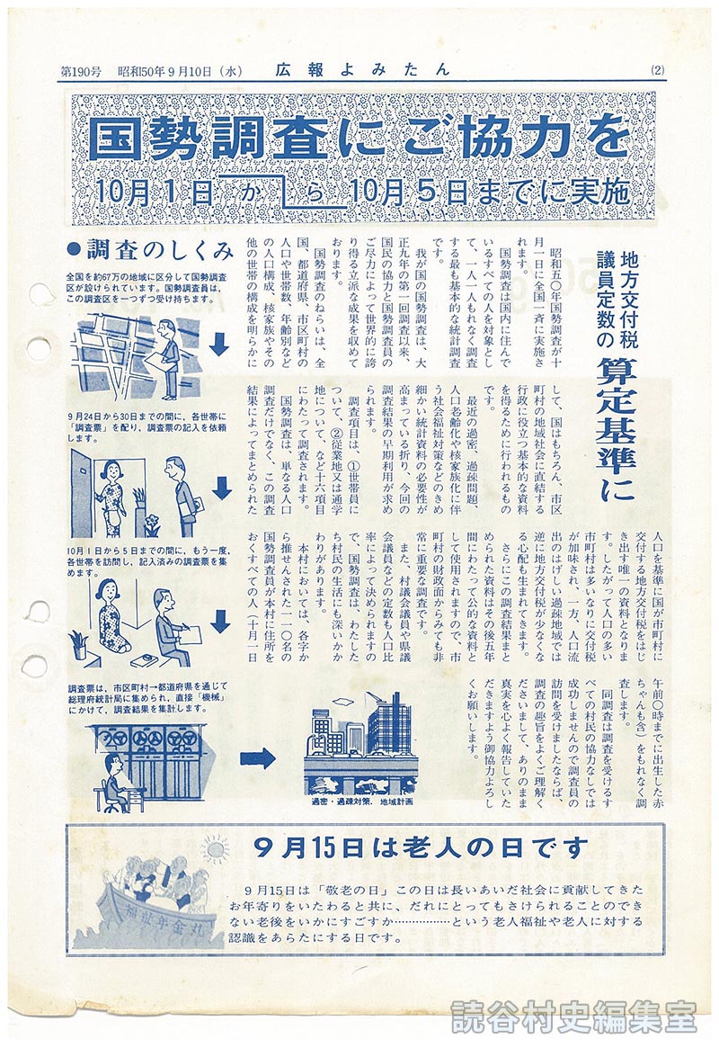 国勢調査にご協力を　10月1日～10月5日までに実施
地方交付税議員定数の算定基準に
●調査のしくみ