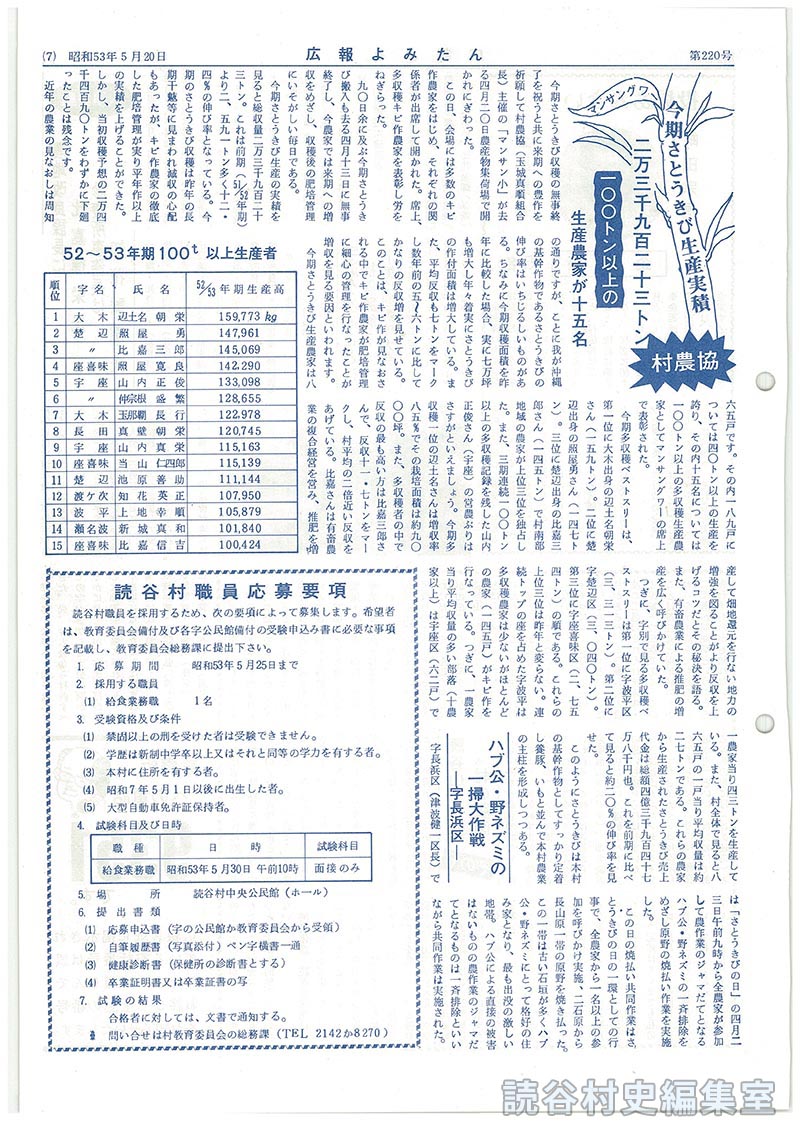 読谷村職員応募要項