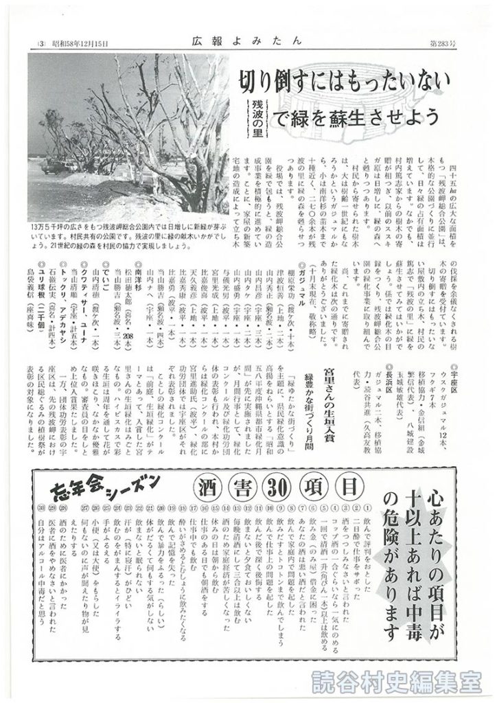 忘年会シーズン　酒害30項目　心あたりの項目が十以上あれば中毒の危険があります