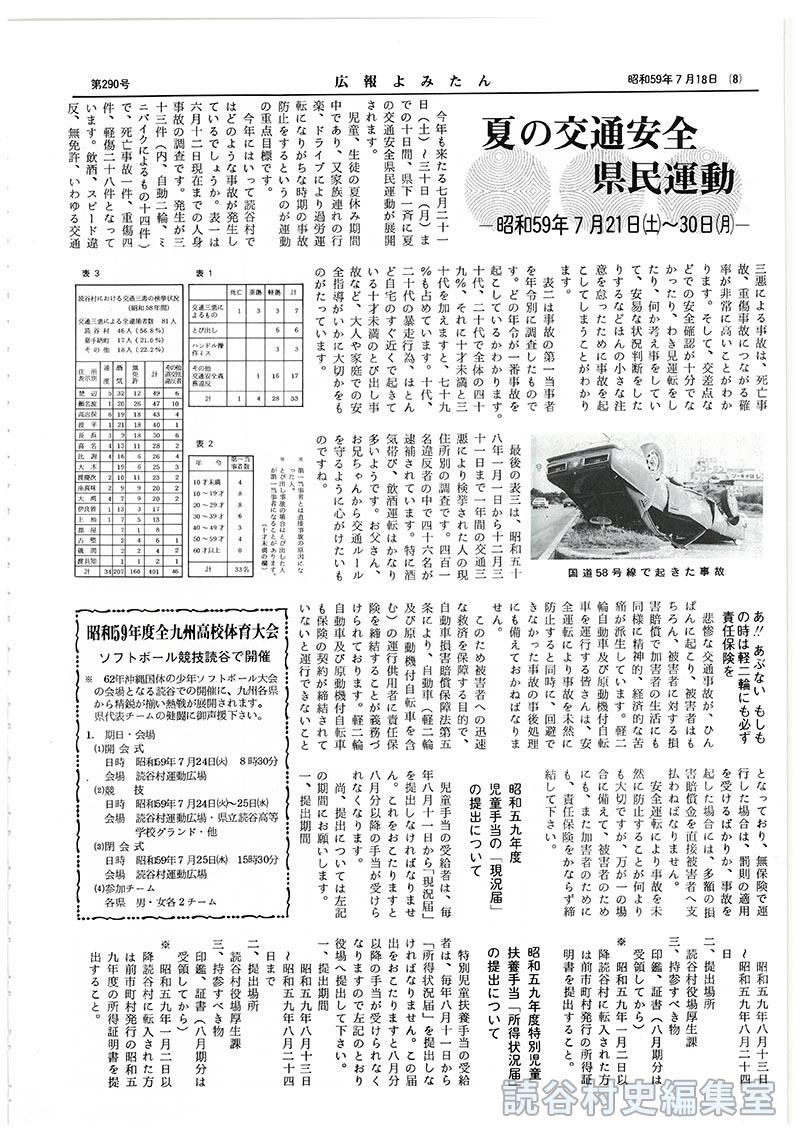 昭和五九年度児童手当の「現況届」の提出について
昭和五九年度特別児童扶養手当「所得状況届」の提出について