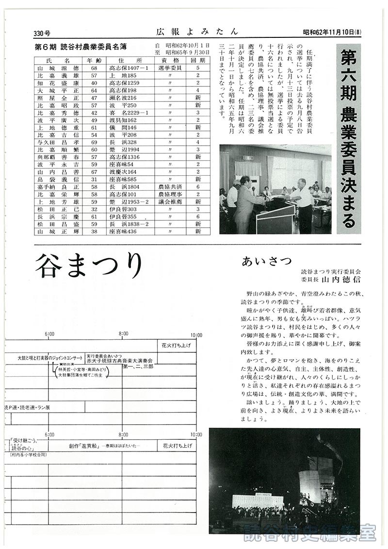 【見出し】第六期農業委員決まる
【写真】