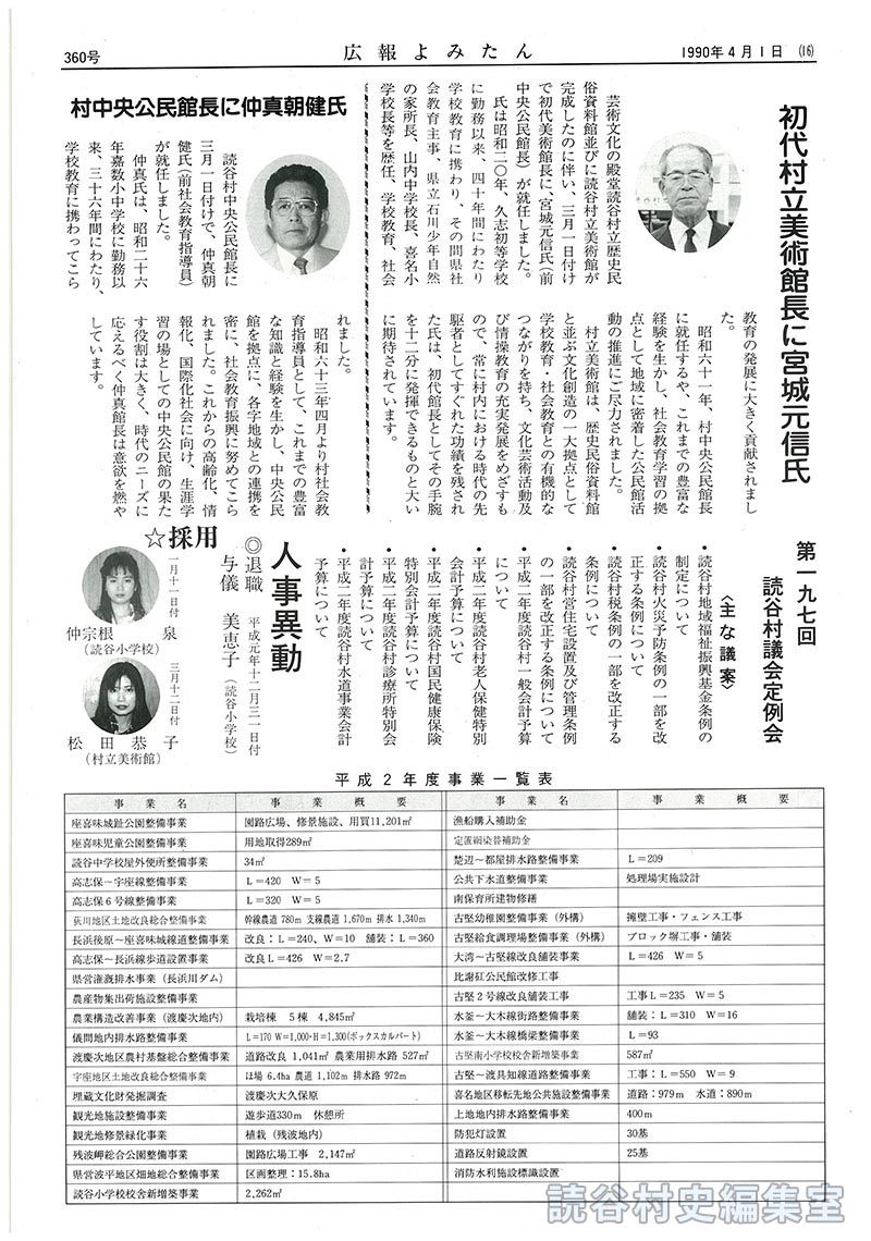 初代村立美術館長に宮城元信氏