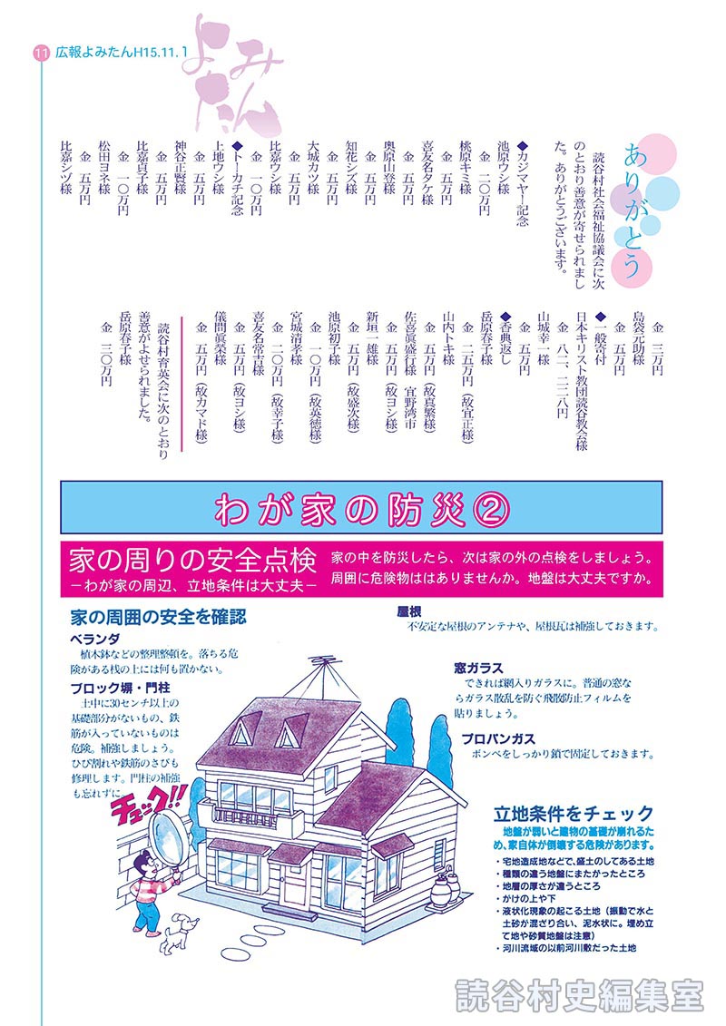 わが家の防災②
家の周りの安全点検
ーわが家の周辺、立地条件は大丈夫ー