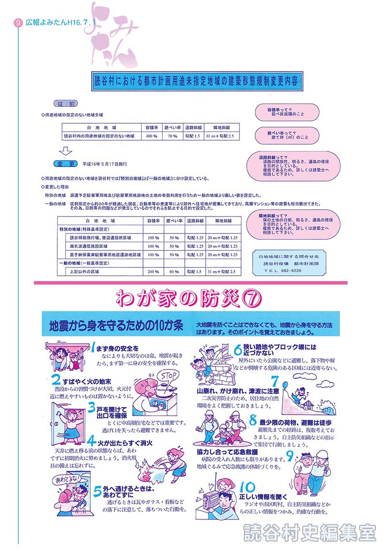 わが家の防災⑦　地震から身を守るための10か条